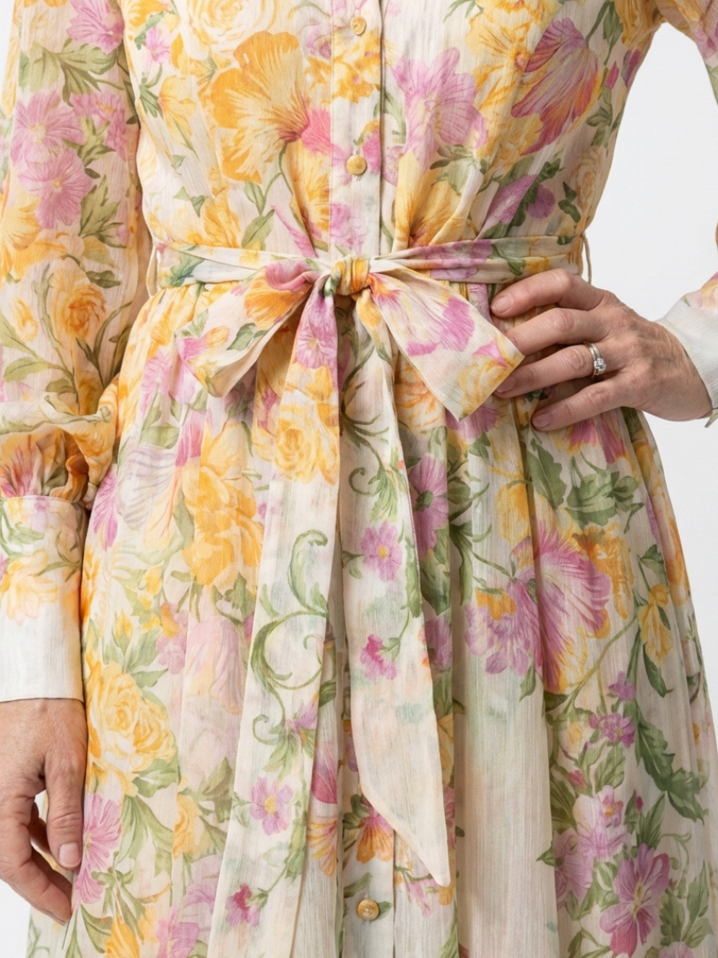 Cressida | Womens Cocktail Party Chiffon Ruffle Hem Maxi Dress 3