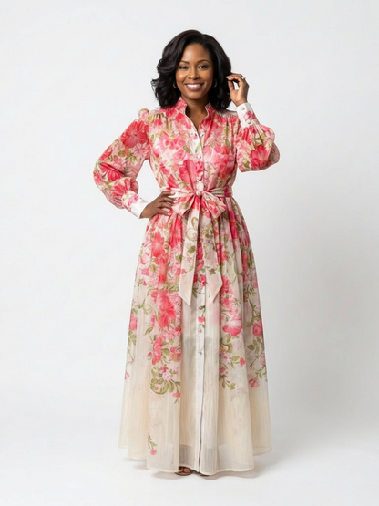 Cressida | Womens Cocktail Party Chiffon Ruffle Hem Maxi Dress 5