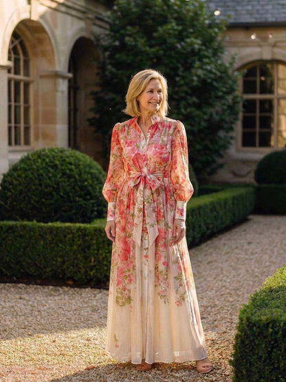 Cressida | Womens Cocktail Party Chiffon Ruffle Hem Maxi Dress 7