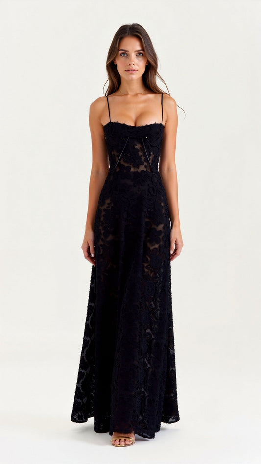 Donna | Womens Wedding Guest Satin Bustier Sleeveless Fitted Structured Maxi Dress 1
