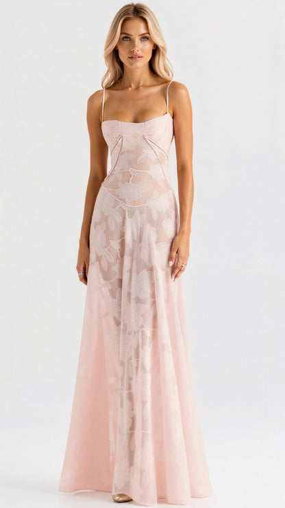 Donna | Womens Wedding Guest Satin Bustier Sleeveless Fitted Structured Maxi Dress 2