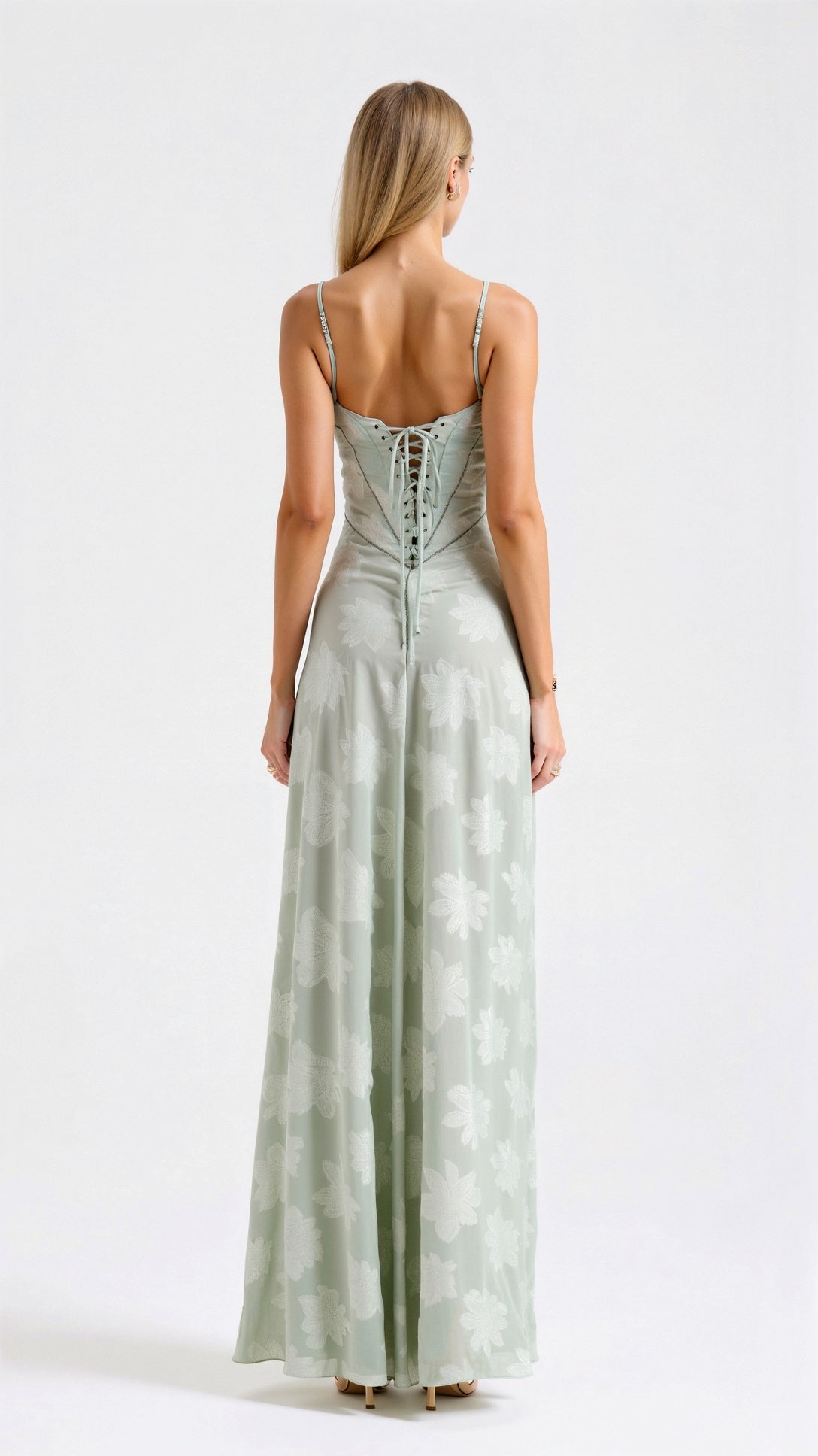 Donna | Womens Wedding Guest Satin Bustier Sleeveless Fitted Structured Maxi Dress 7