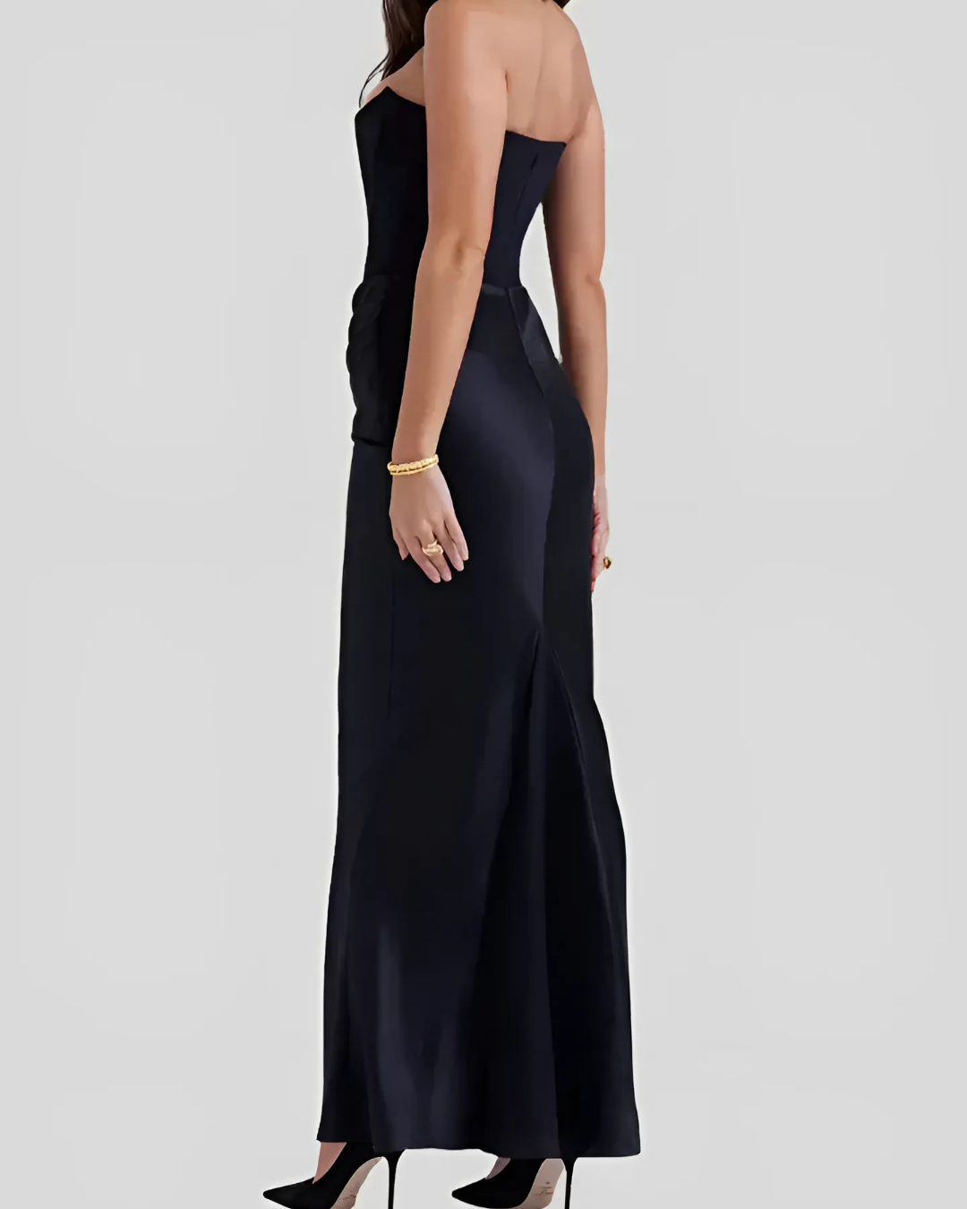 Liora | Women Maxi Dress Draped Flowy Sleeveless White Wedding Guest 4