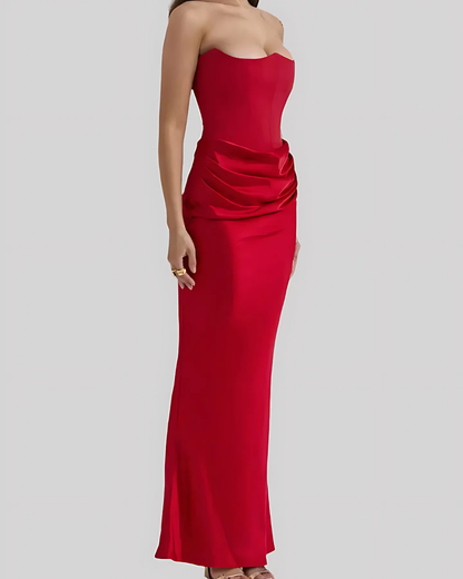 Liora | Women Maxi Dress Draped Flowy Sleeveless White Wedding Guest 6