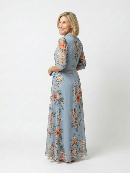 Elowen | Womens Summer Holiday Chiffon Wrap Maxi Dress 2