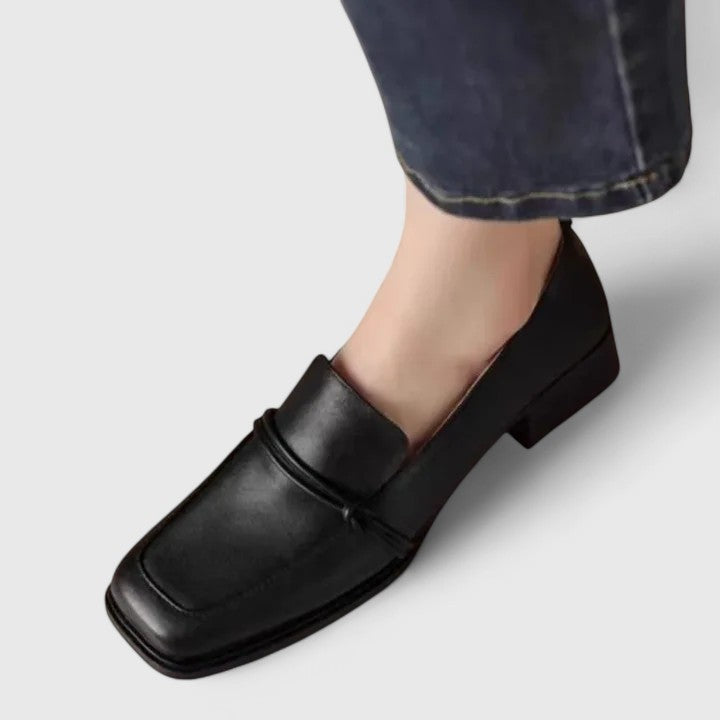 Emma | Women Black Loafers Slip On Classic Comfortable Casual Footwear 4