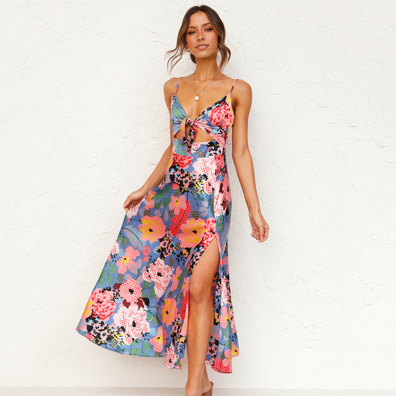 Liora | Women Maxi Dress Floral Pattern Sleeveless Elegant Wedding Guest 4