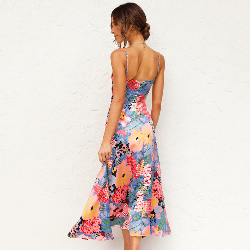 Liora | Women Maxi Dress Floral Pattern Sleeveless Elegant Wedding Guest 5