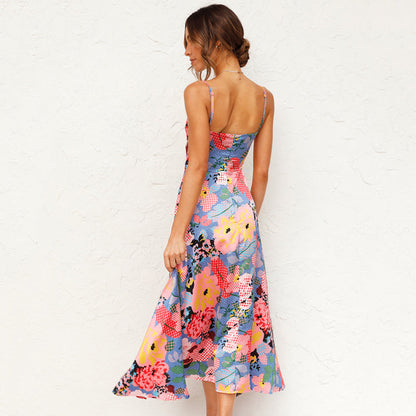Liora | Women Maxi Dress Floral Pattern Sleeveless Elegant Wedding Guest 5
