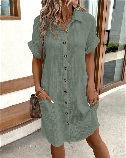 Genevieve | Womens Summer Holiday Chiffon Cowl Neck Sleeveless A-Line Ruffle Hem Mini Dress 4