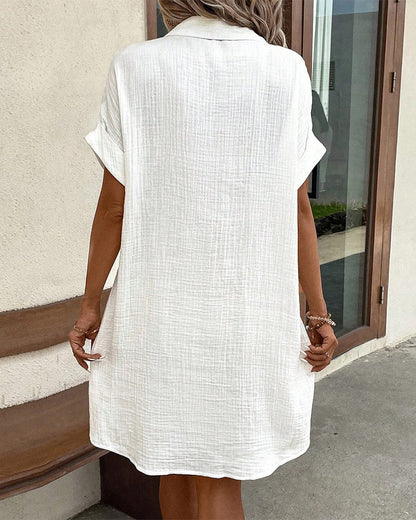 Genevieve | Womens Summer Holiday Chiffon Cowl Neck Sleeveless A-Line Ruffle Hem Mini Dress 9