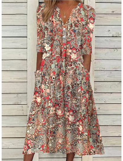 Genevieve | Womens Summer Holiday Chiffon V-Neck Sleeveless A-Line Mini Dress 1