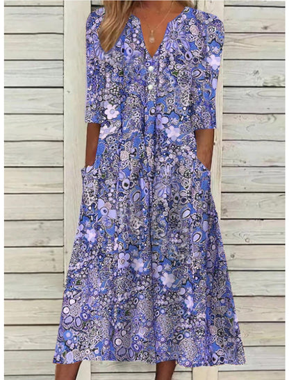 Genevieve | Womens Summer Holiday Chiffon V-Neck Sleeveless A-Line Mini Dress 2