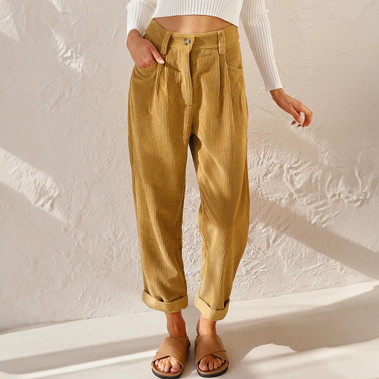 Celine | Women High Waist Straight Leg Tailored Fit Classic Trousers 1