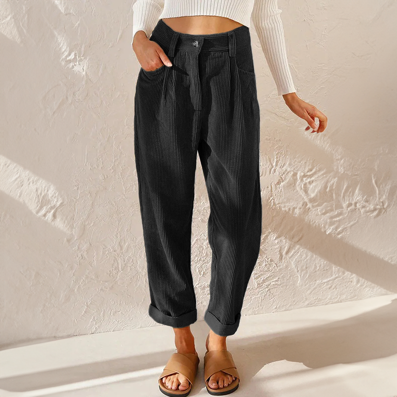 Celine | Women High Waist Straight Leg Tailored Fit Classic Trousers 3