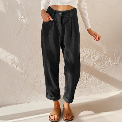 Celine | Women High Waist Straight Leg Tailored Fit Classic Trousers 3