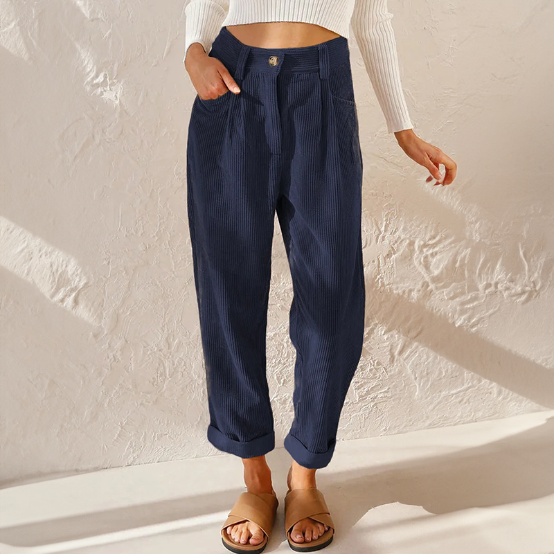 Celine | Women High Waist Straight Leg Tailored Fit Classic Trousers 4