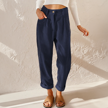 Celine | Women High Waist Straight Leg Tailored Fit Classic Trousers 4