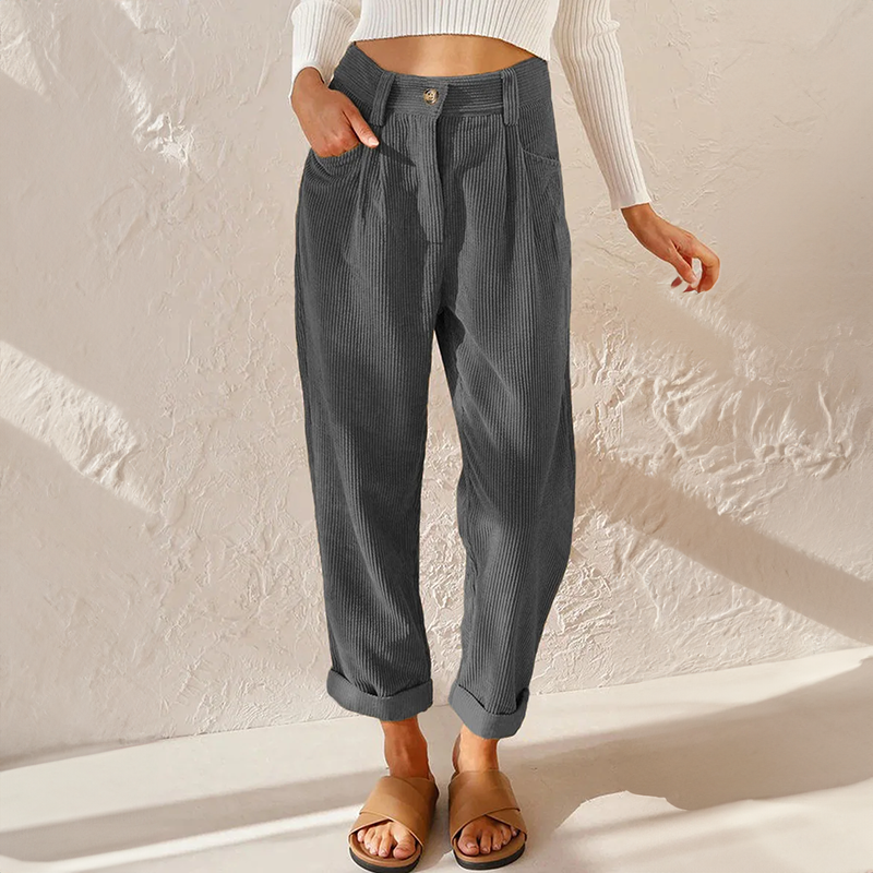 Celine | Women High Waist Straight Leg Tailored Fit Classic Trousers 6