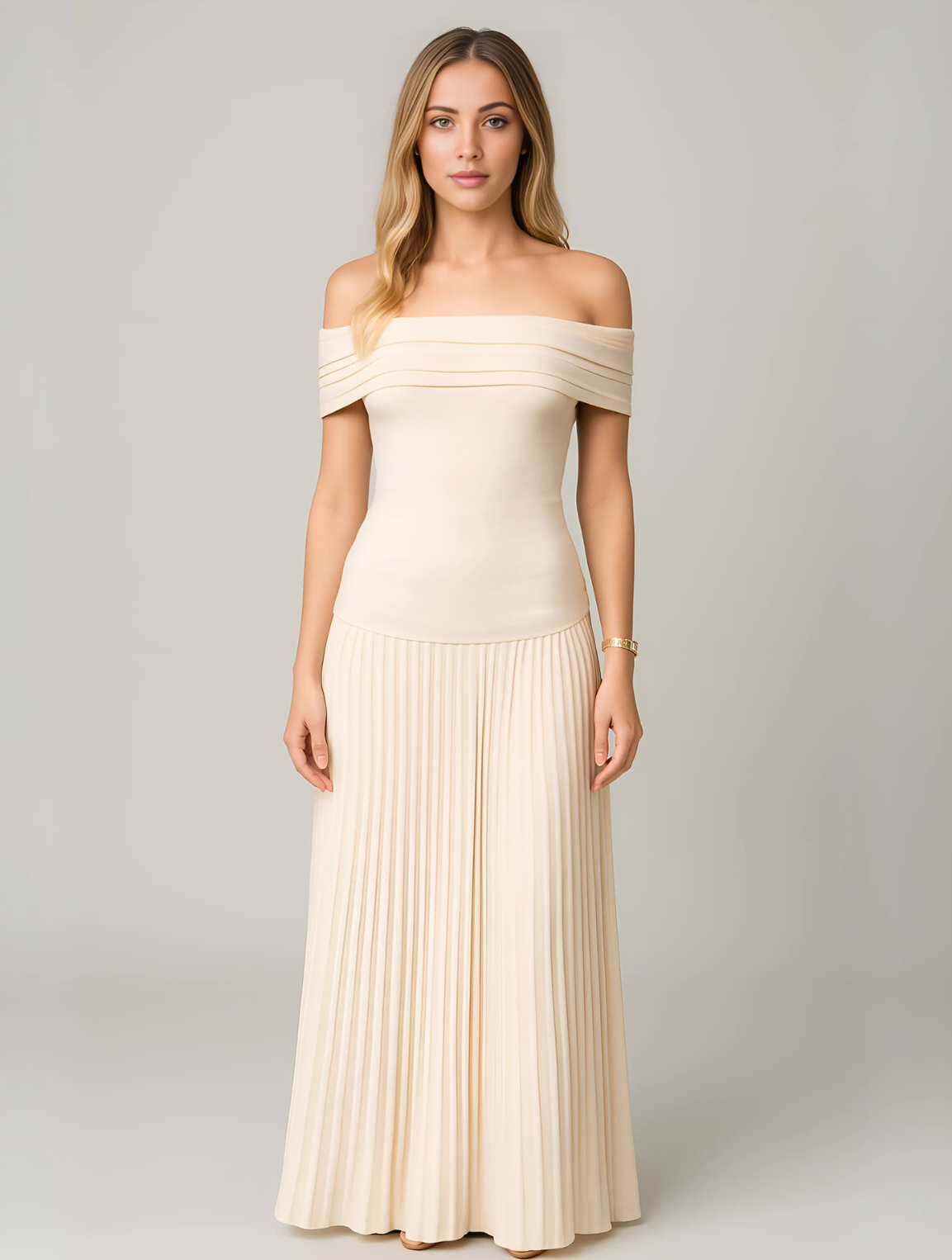 Isabel | Womens Wedding Guest Satin Cowl Neck Sleeveless Fitted Pleated Maxi Dress 1