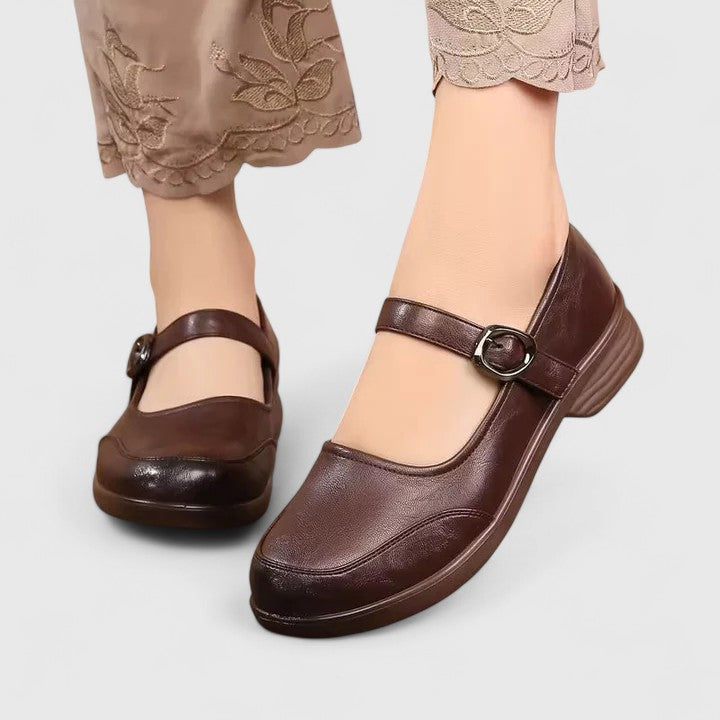 Isabella | Women Heeled Sandals Buckle Rounded Toe Casual Elegant Sandals 9