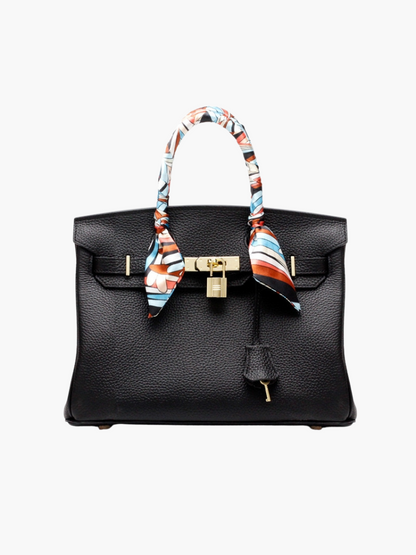 Isabella | Women's Formal Elegant Vegan Leather Structured Satchel Purse 5
