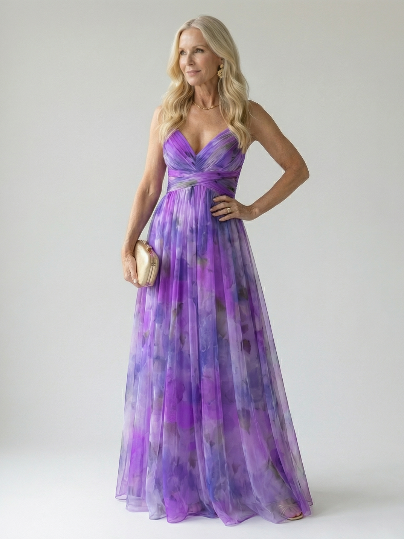 Isel | Womens Summer Holiday Chiffon Wrap Sleeveless Defined Waist Tiered Maxi Dress 11