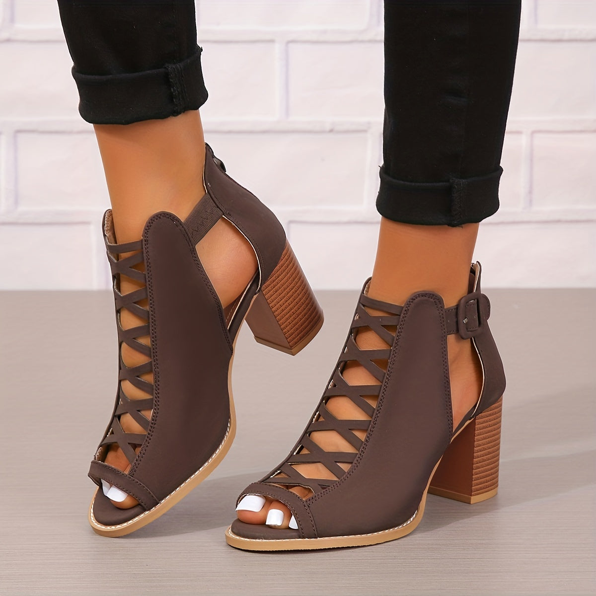Katia | Women Ankle Boots Lace Up Chunky Heel Elegant Casual Boots 2