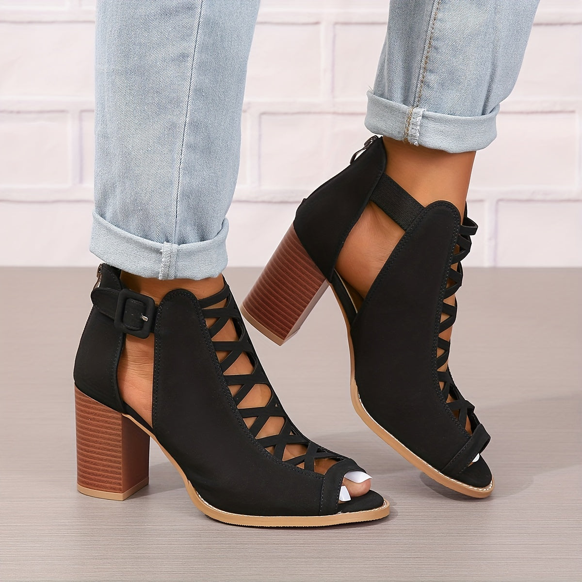 Katia | Women Ankle Boots Lace Up Chunky Heel Elegant Casual Boots 6