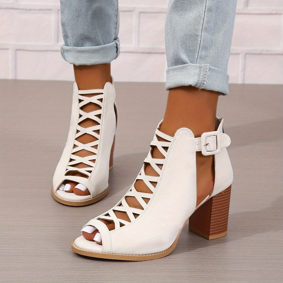 Katia | Women Ankle Boots Lace Up Chunky Heel Elegant Casual Boots 9