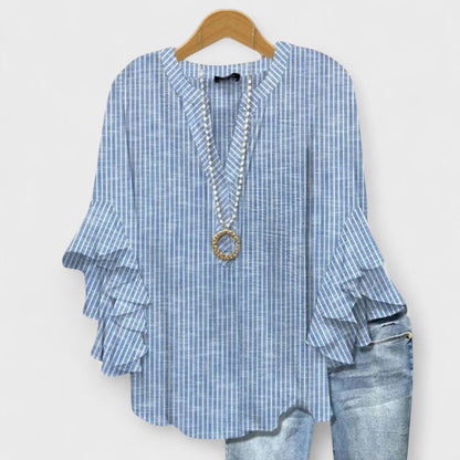 Kay | Womens Casual Relaxed Fit Short Sleeve Lightweight Blouse 3