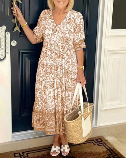 Keisha | Womens Wedding Guest Chiffon V-Neck Sleeveless Fitted Floral Maxi Dress 2