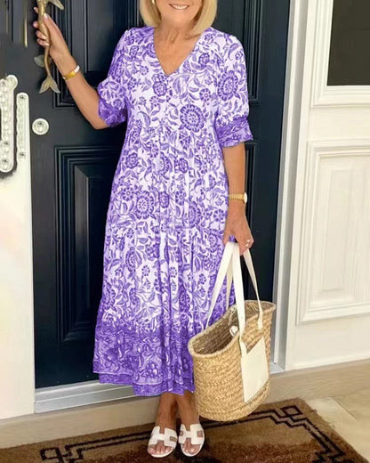 Keisha | Womens Wedding Guest Chiffon V-Neck Sleeveless Fitted Floral Maxi Dress 4