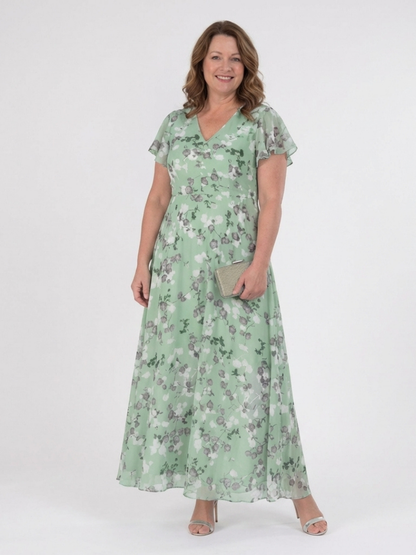 Knowledge | Womens Wedding Guest Chiffon Tiered Skirt Maxi Dress 5