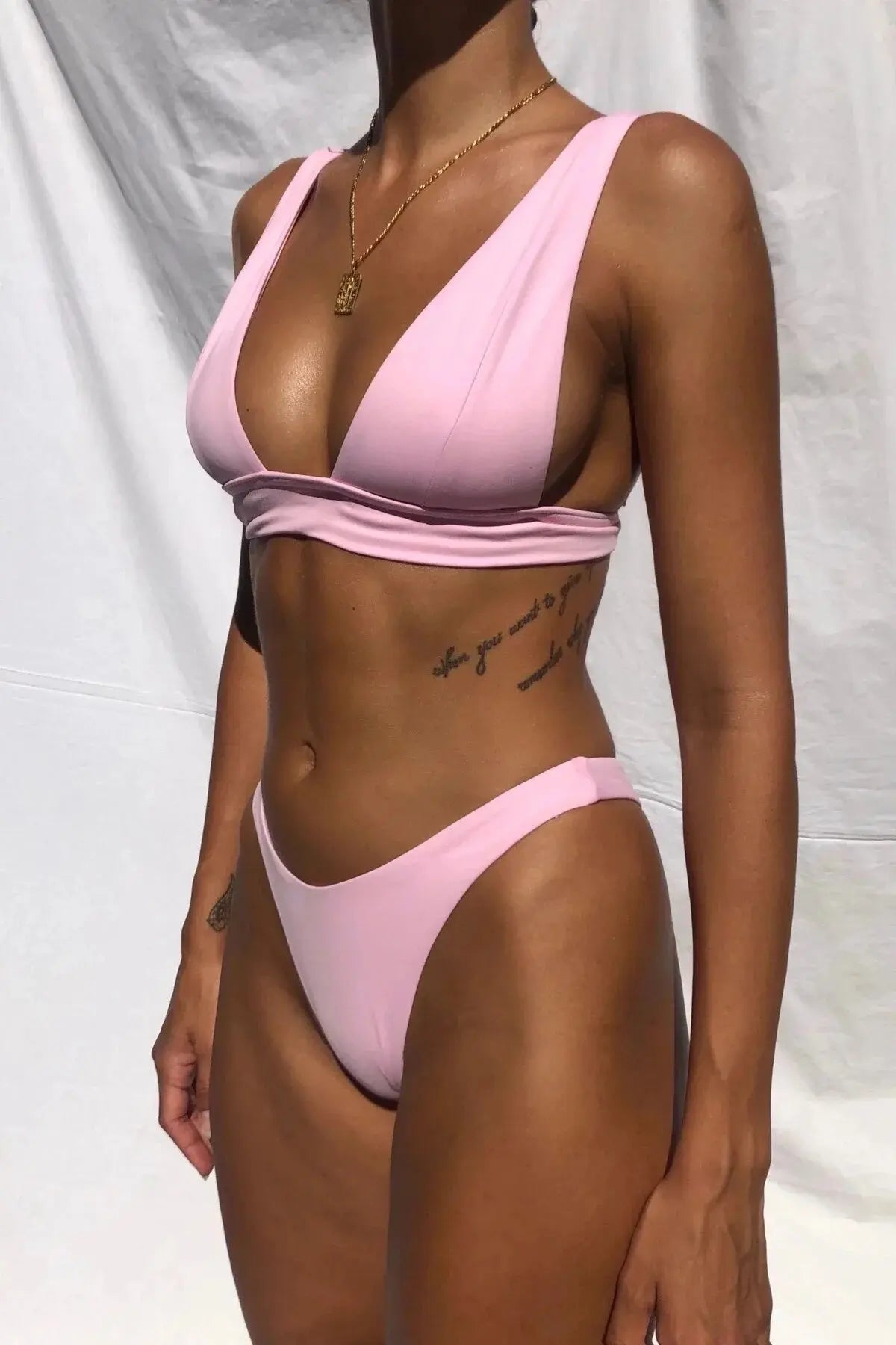 Lina | Womens Elegant Push-Up High-Waisted Tummy Control Two Piece Bikini Set 4