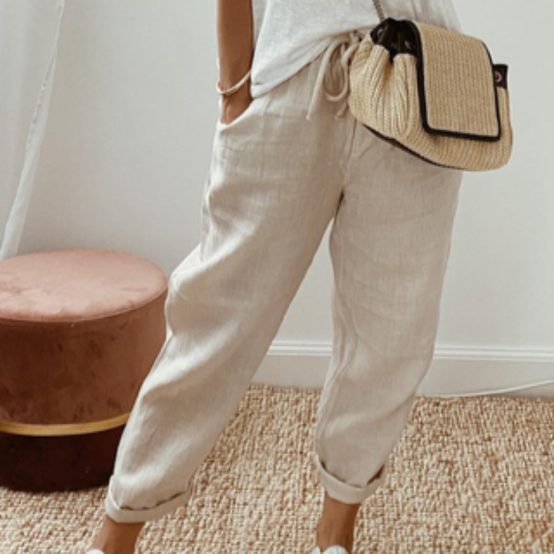 Elara | Women High Waist Straight Leg Casual Fit Full Length Pants 3
