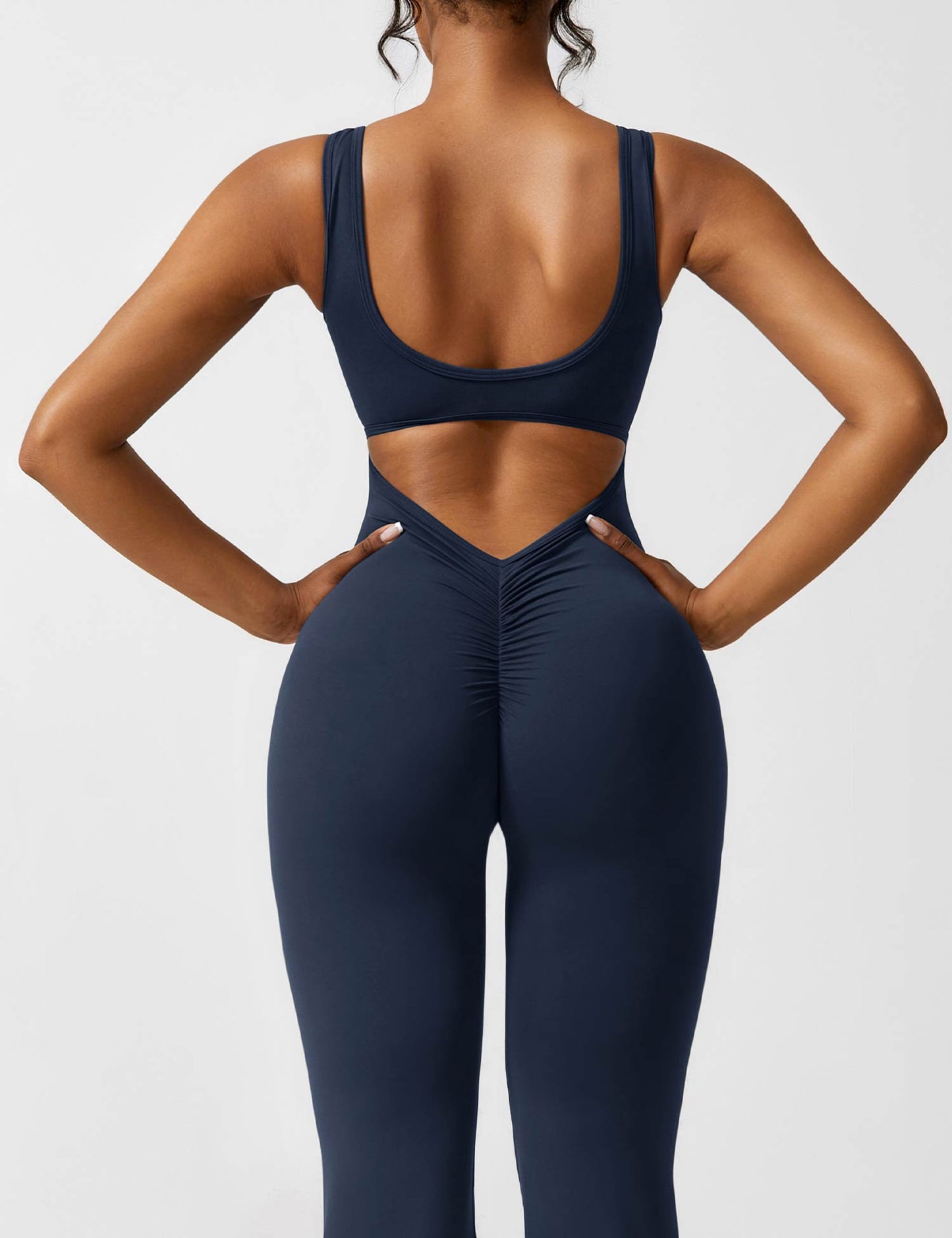 Liora | Women Flared Backless Jumpsuit Deep V-Neck Casual Stylish 7