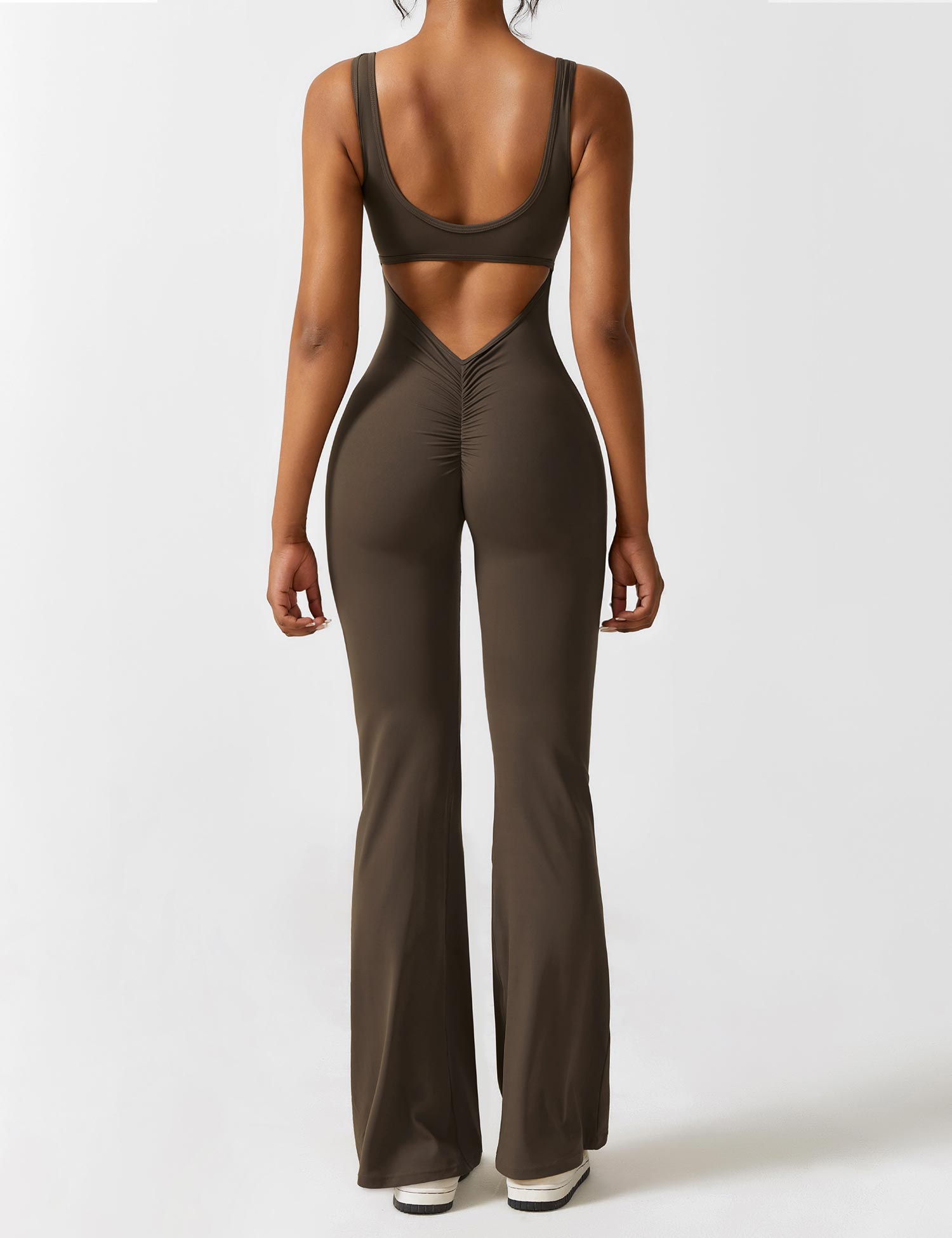 Liora | Women Flared Backless Jumpsuit Deep V-Neck Casual Stylish 9