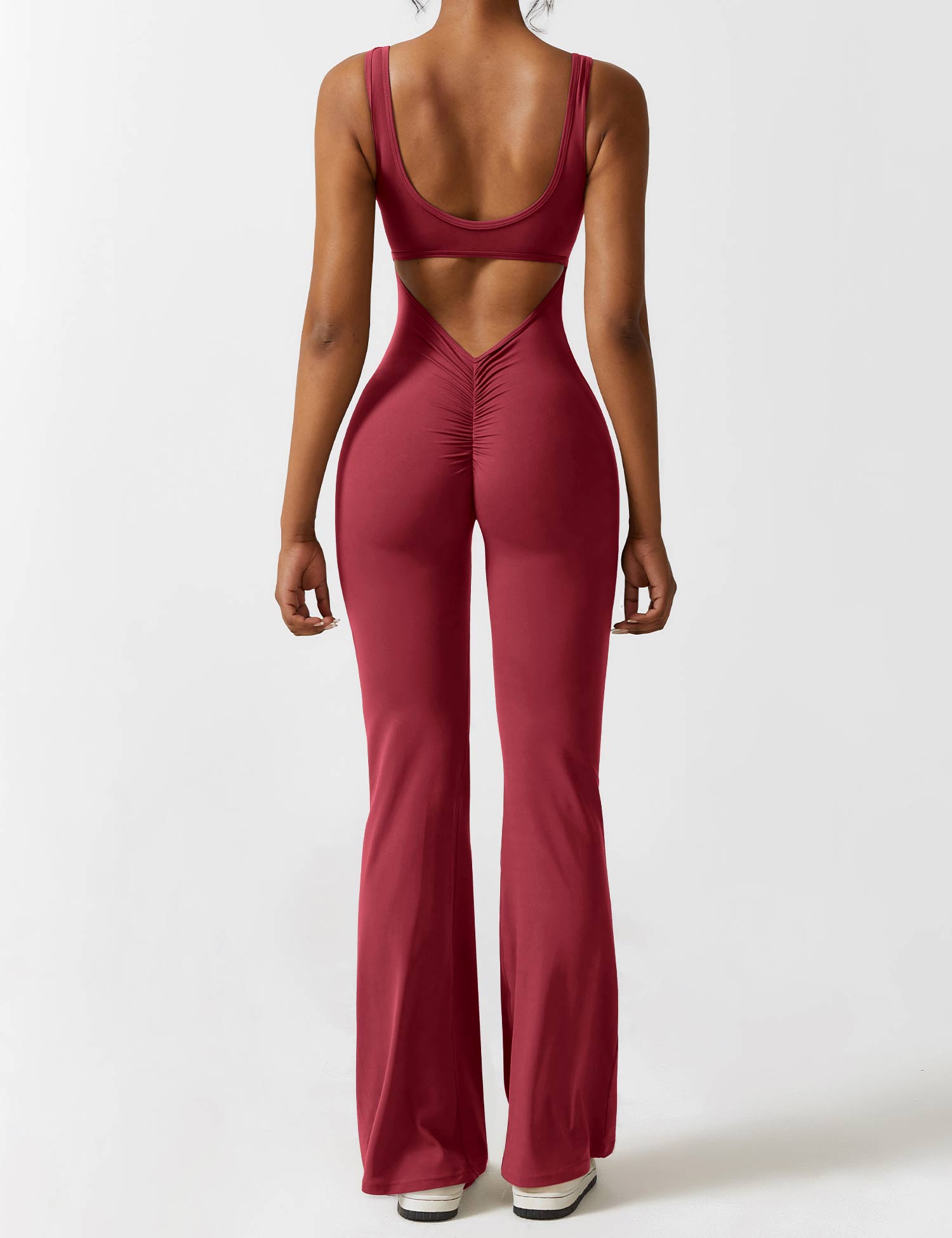 Liora | Women Flared Backless Jumpsuit Deep V-Neck Casual Stylish 10