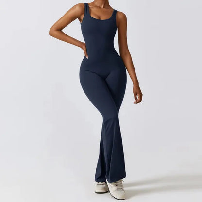 Livia | Women Flared Jumpsuit Slim Fit Racerback Elegant Design 2