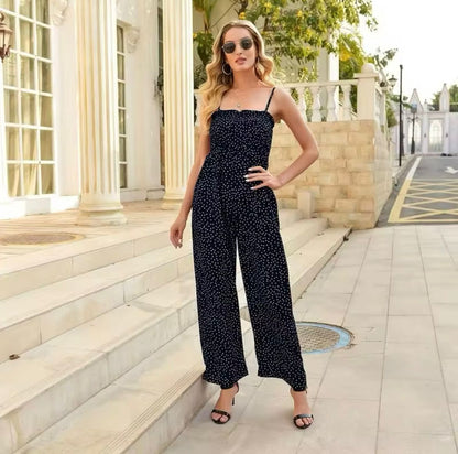 Livia | Women Relaxed Fit Wide Leg Jumpsuit Sleeveless V-Neck Casual 3