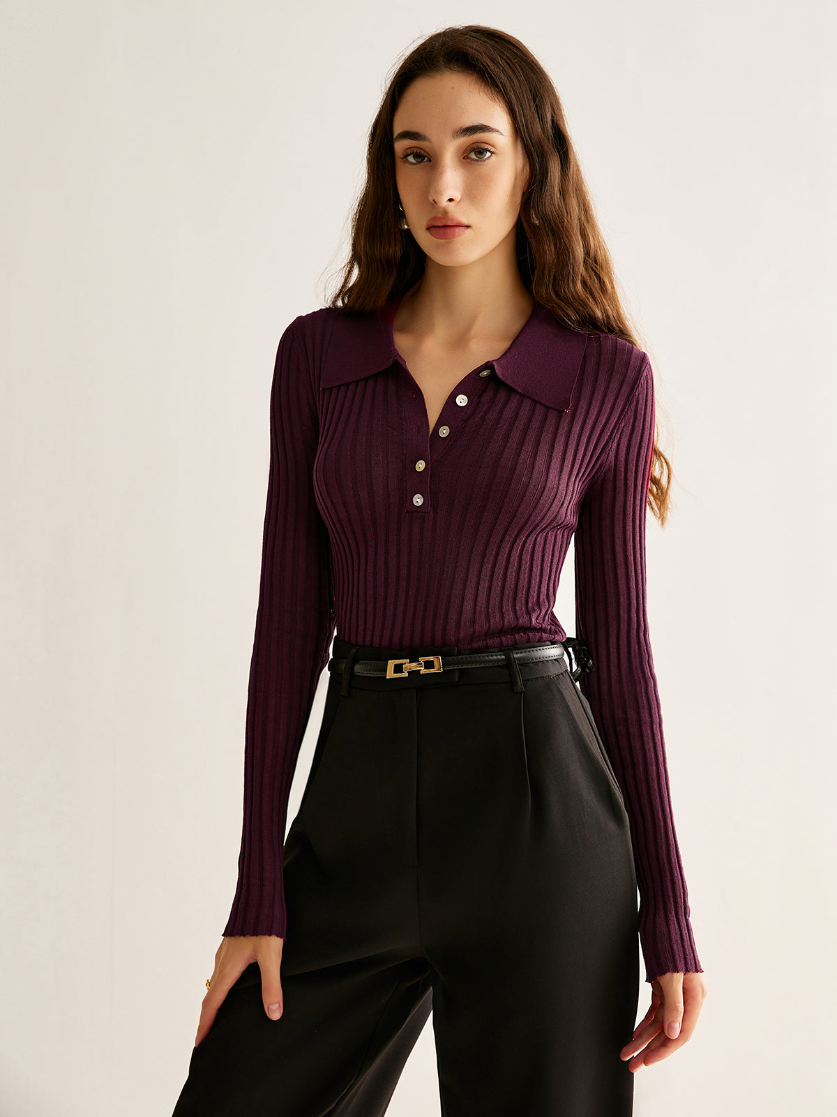 Luna | Women’s Fitted Long Sleeve Minimalist Top 5
