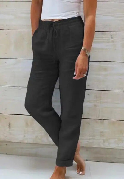 Elara | Women High Waist Straight Leg Loose Fit Casual Trousers 4