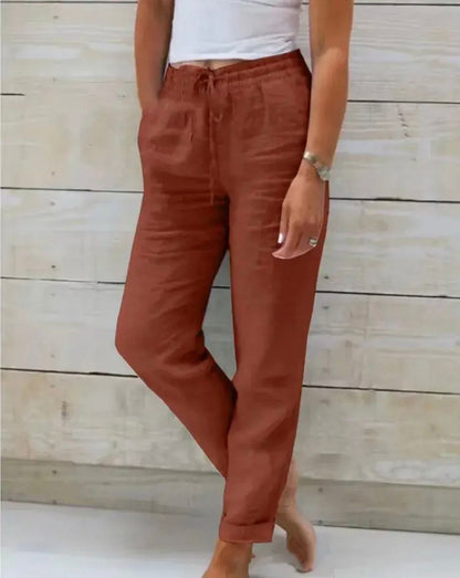 Elara | Women High Waist Straight Leg Loose Fit Casual Trousers 5