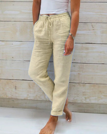 Elara | Women High Waist Straight Leg Loose Fit Casual Trousers 6