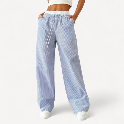 Elara | Women High Waist Straight Leg Relaxed Fit Lightweight Casual Pants 3