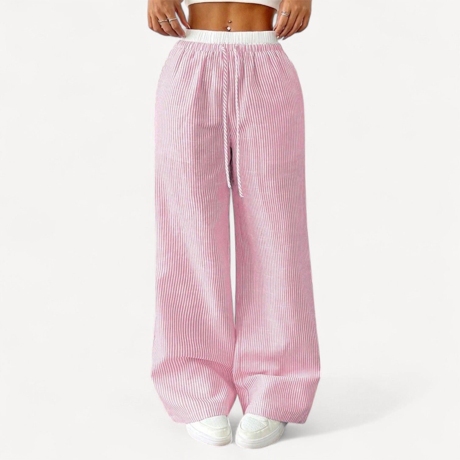 Elara | Women High Waist Straight Leg Relaxed Fit Lightweight Casual Pants 4