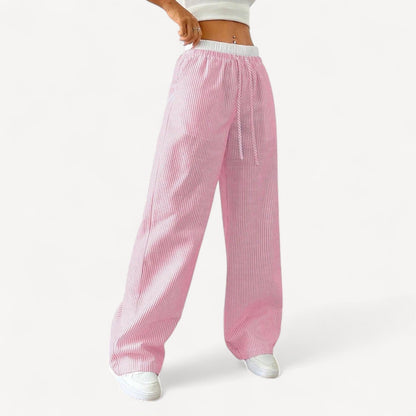 Elara | Women High Waist Straight Leg Relaxed Fit Lightweight Casual Pants 5