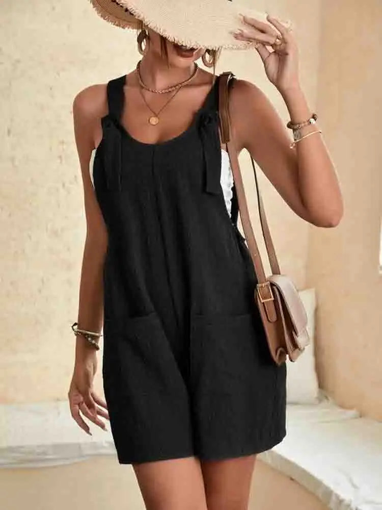 Luna | Women Relaxed Fit V-Neck Jumpsuit Wide Leg Casual Summer 3