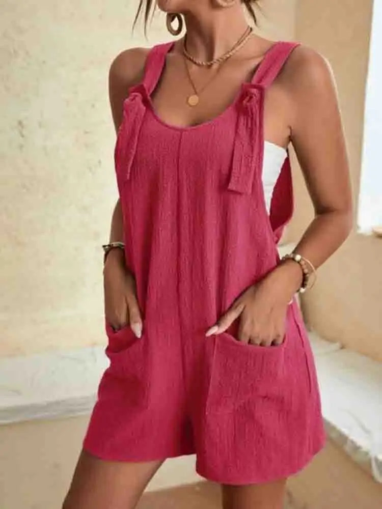 Luna | Women Relaxed Fit V-Neck Jumpsuit Wide Leg Casual Summer 4